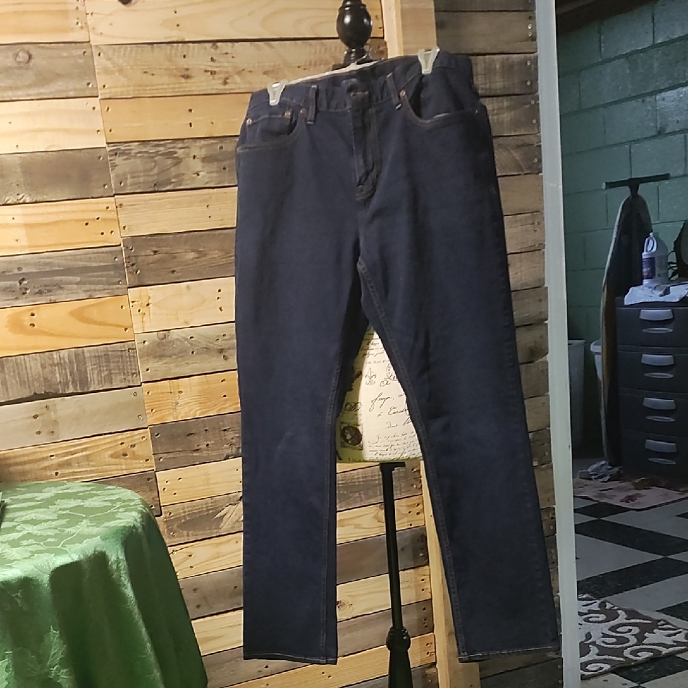 Men's Old Navy Stretch Dark Blue Straight Jeans 34/32